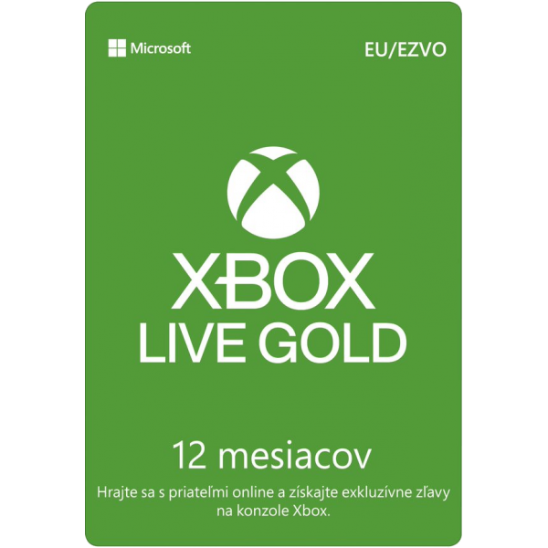 XBOX LIVE Gold karta 12 mesiacov 