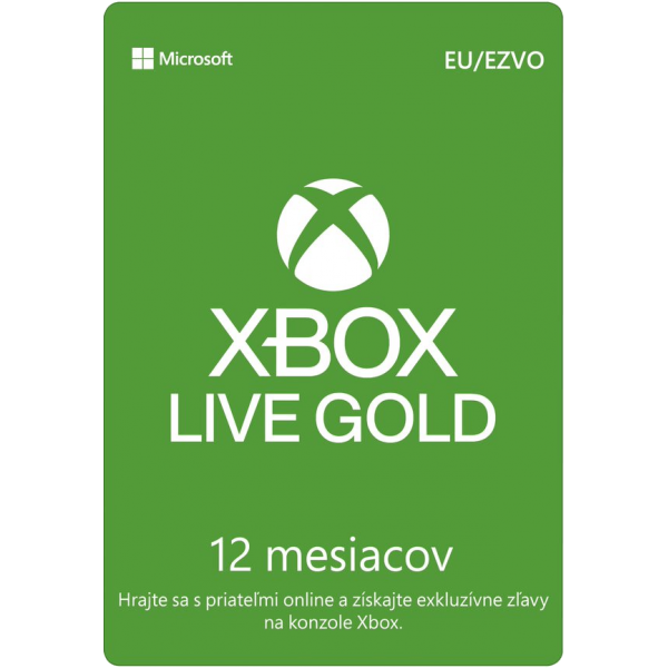 XBOX LIVE Gold karta 12 mesiacov XBOX LIVE Gold karta 12 mesiacov