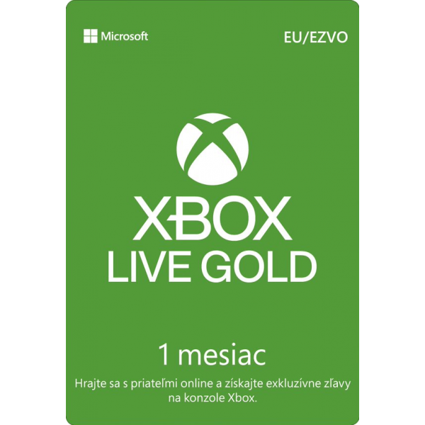 XBOX LIVE Gold karta 1 mesiac 