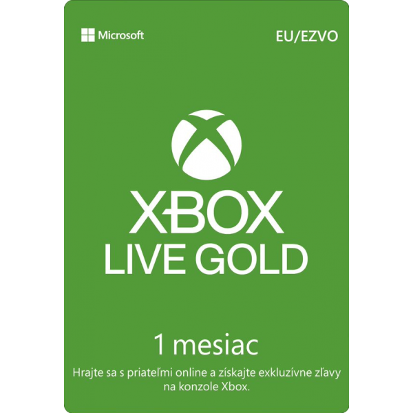 XBOX LIVE Gold karta 1 mesiac XBOX LIVE Gold karta 1 mesiac