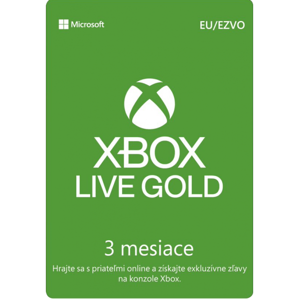 XBOX LIVE Gold karta 3 mesiace 