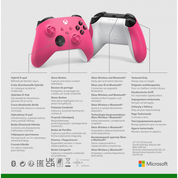 Xbox Series Wireless Controller Deep Pink