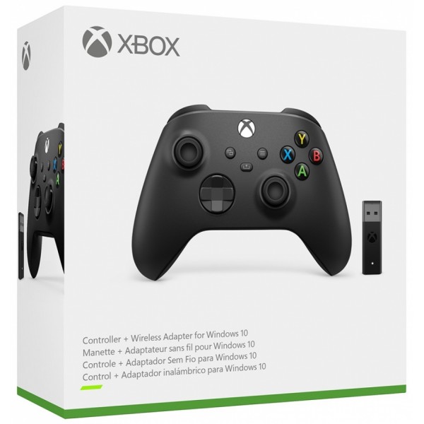 Xbox Series Wireless Controller Carbon Black + Windows 10 adapter